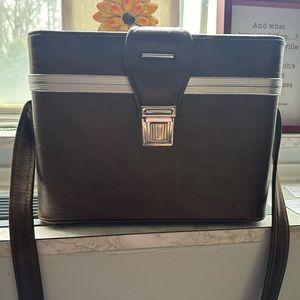 Vintage leather hardshell camera case
